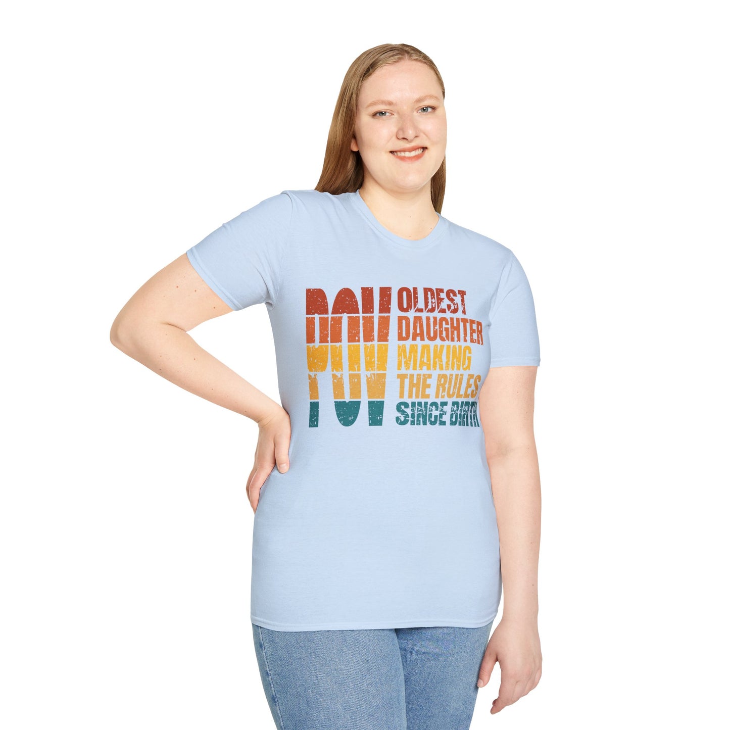 Sunset Logo Oldest Daughter Rules T-Shirt