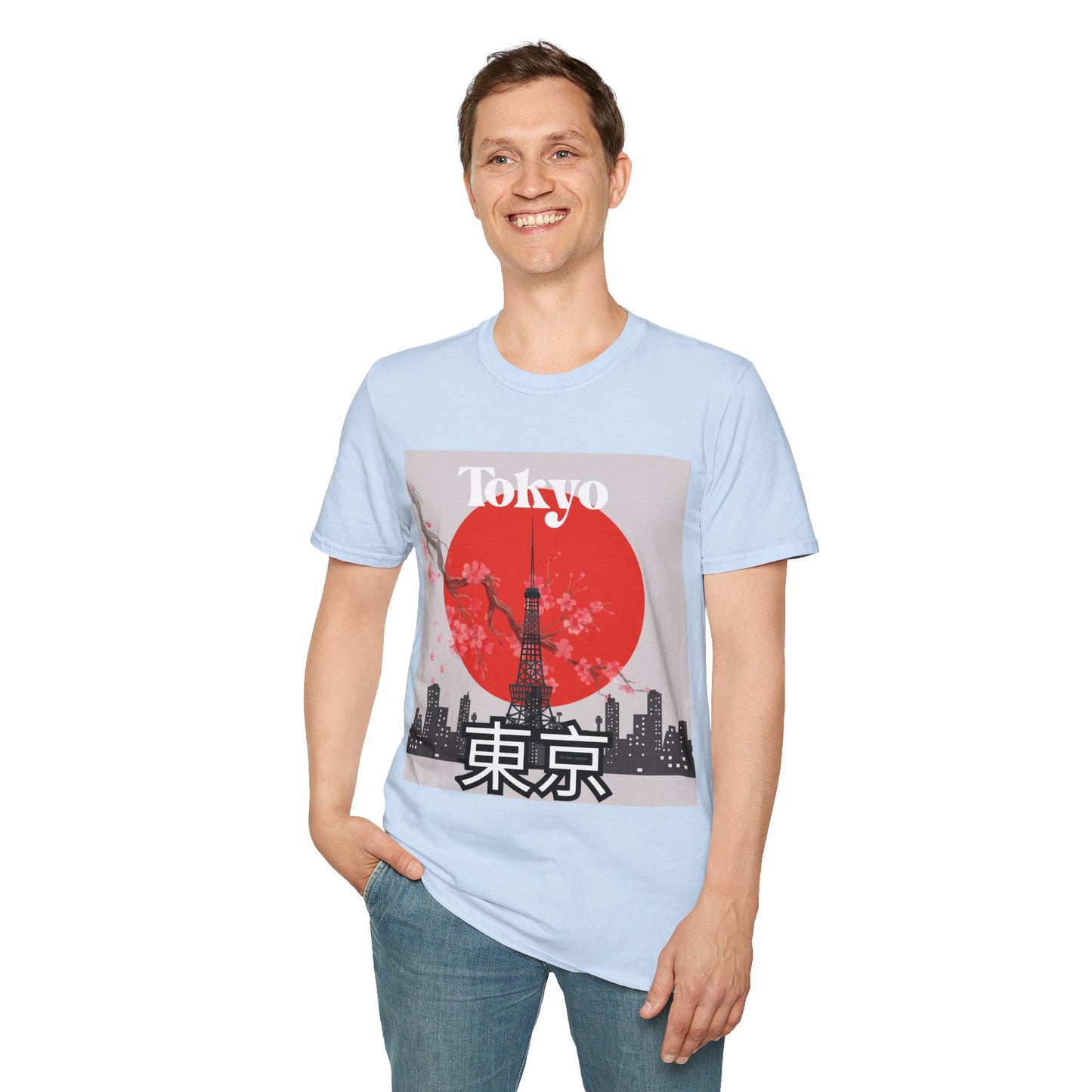 Tokyo-Inspired Unisex Softstyle T-Shirt, Vintage Japanese Tee, Travel Souvenir Shirt, Gifts for Japan Lovers, Urban Streetwear