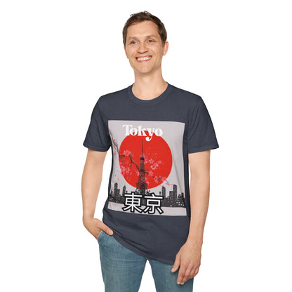Tokyo-Inspired Unisex Softstyle T-Shirt, Vintage Japanese Tee, Travel Souvenir Shirt, Gifts for Japan Lovers, Urban Streetwear