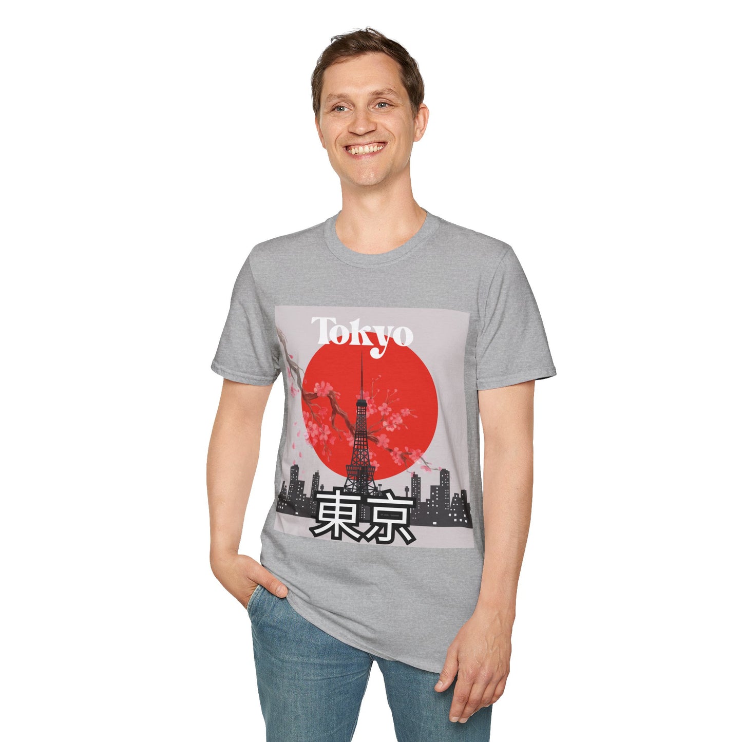 Tokyo-Inspired Unisex Softstyle T-Shirt, Vintage Japanese Tee, Travel Souvenir Shirt, Gifts for Japan Lovers, Urban Streetwear