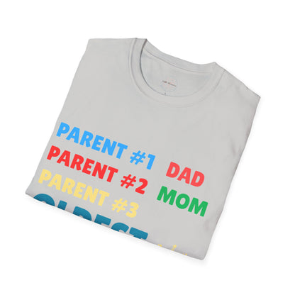 Family Role Unisex T-Shirt, Parent Shirt, Oldest Daughter Tee, Fun Family Gift, Casual Wear for Holidays, Matching Family Outfits