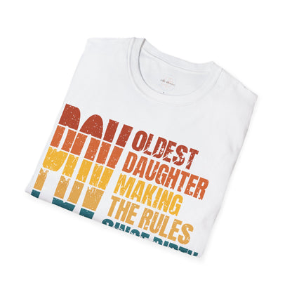 Sunset Logo Oldest Daughter Rules T-Shirt