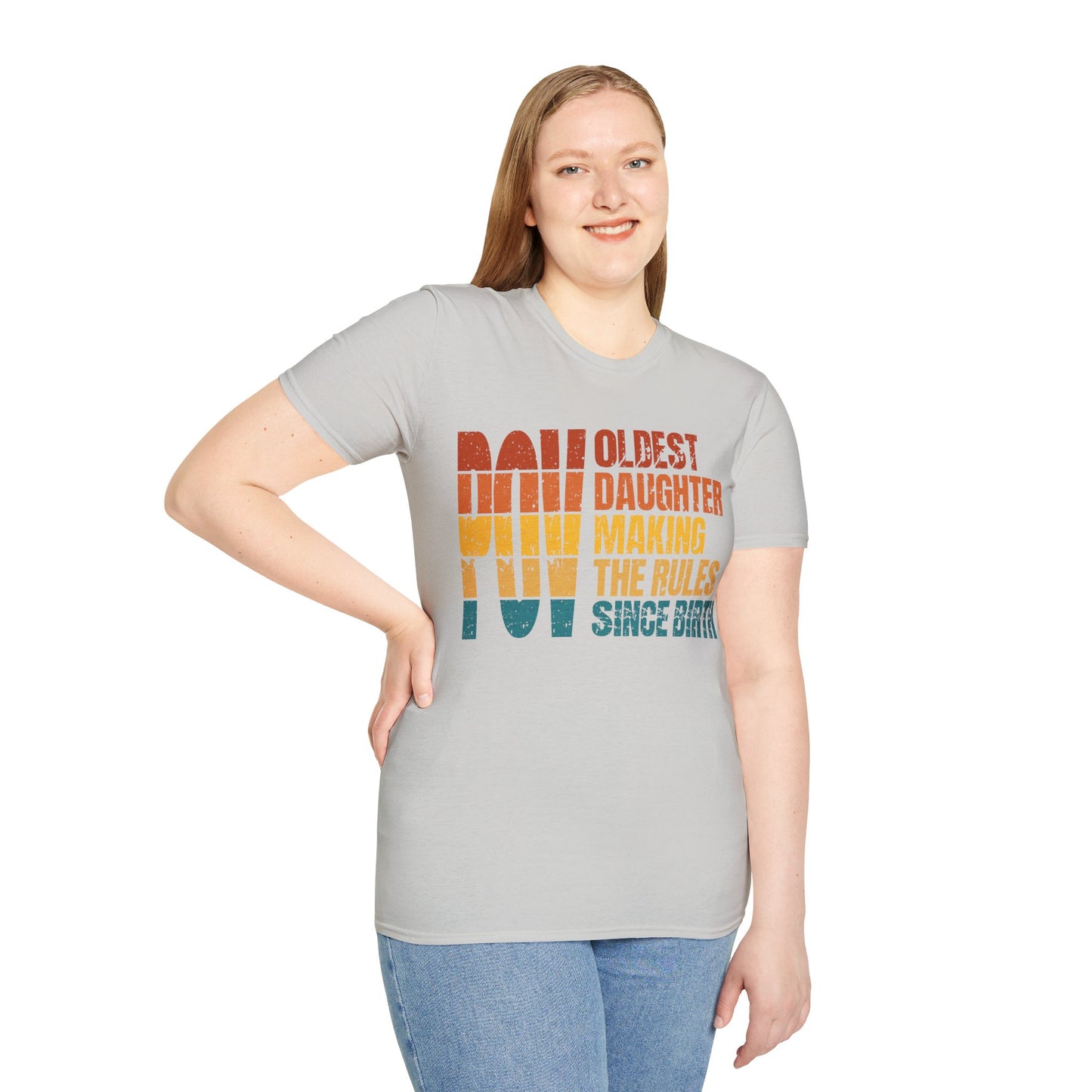 Sunset Logo Oldest Daughter Rules T-Shirt