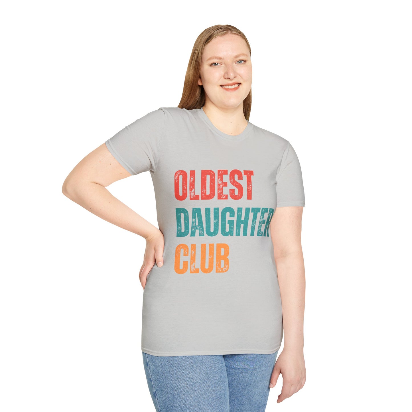 Oldest Daughter Club T-Shirt, Birthdays, Club Apparel, Family Vibes, Gifts for Sisters, Unisex Softstyle Tee