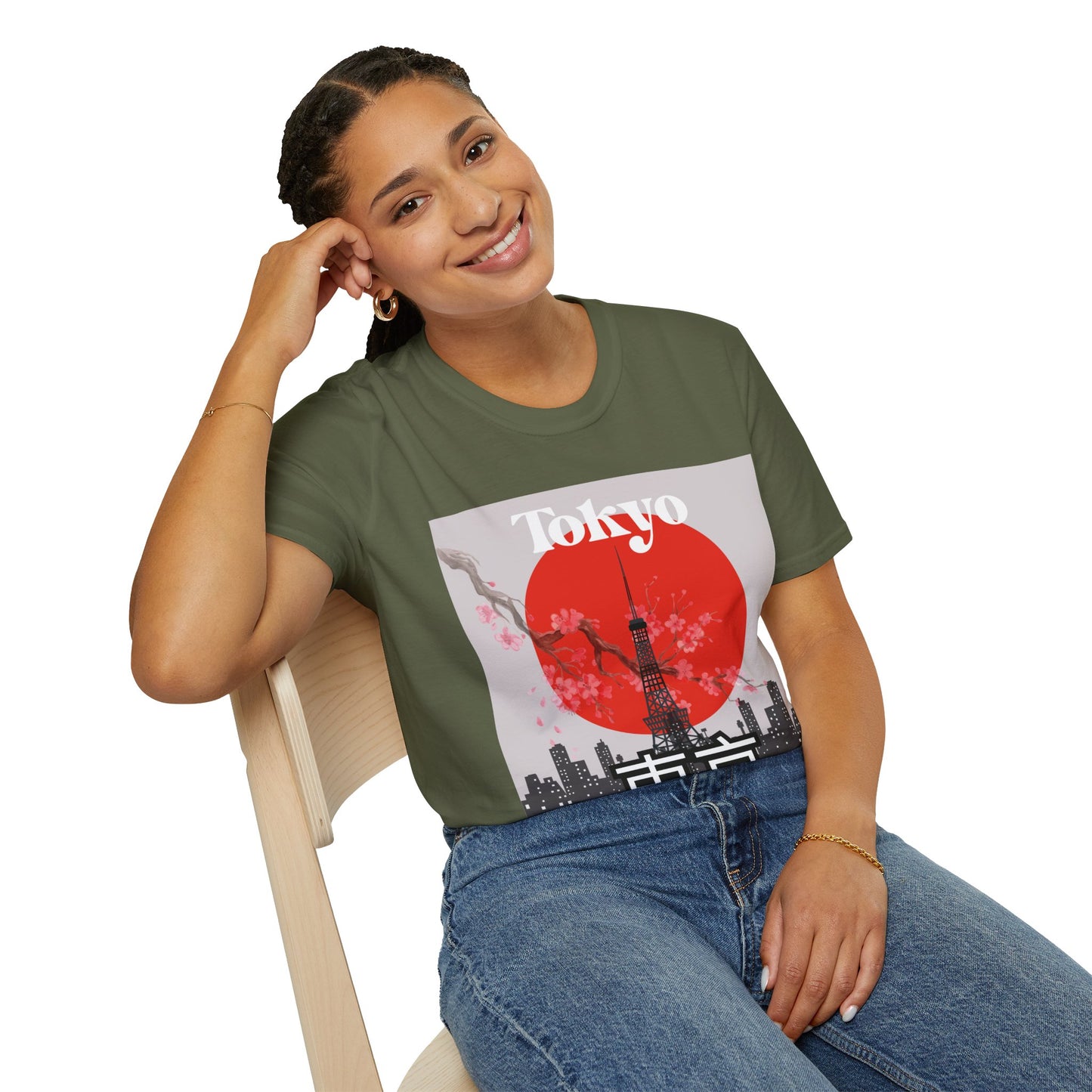 Tokyo-Inspired Unisex Softstyle T-Shirt, Vintage Japanese Tee, Travel Souvenir Shirt, Gifts for Japan Lovers, Urban Streetwear