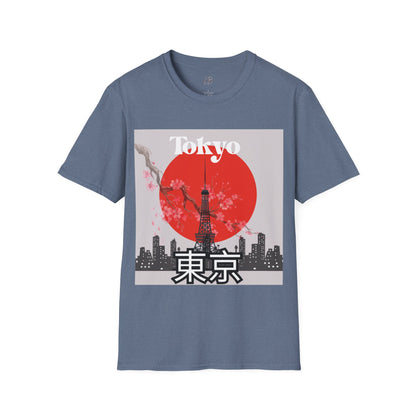 Tokyo-Inspired Unisex Softstyle T-Shirt, Vintage Japanese Tee, Travel Souvenir Shirt, Gifts for Japan Lovers, Urban Streetwear