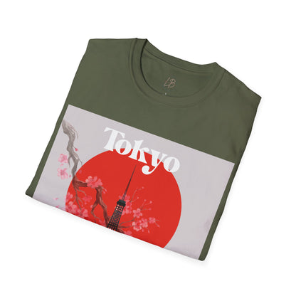 Tokyo-Inspired Unisex Softstyle T-Shirt, Vintage Japanese Tee, Travel Souvenir Shirt, Gifts for Japan Lovers, Urban Streetwear