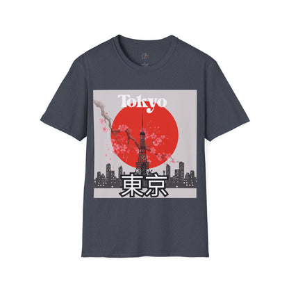 Tokyo-Inspired Unisex Softstyle T-Shirt, Vintage Japanese Tee, Travel Souvenir Shirt, Gifts for Japan Lovers, Urban Streetwear