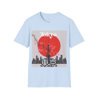 Tokyo-Inspired Unisex Softstyle T-Shirt, Vintage Japanese Tee, Travel Souvenir Shirt, Gifts for Japan Lovers, Urban Streetwear