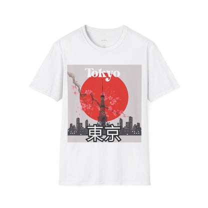 Tokyo-Inspired Unisex Softstyle T-Shirt, Vintage Japanese Tee, Travel Souvenir Shirt, Gifts for Japan Lovers, Urban Streetwear