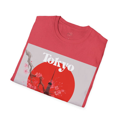 Tokyo-Inspired Unisex Softstyle T-Shirt, Vintage Japanese Tee, Travel Souvenir Shirt, Gifts for Japan Lovers, Urban Streetwear