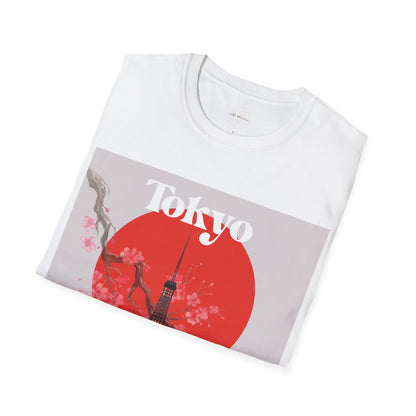 Tokyo-Inspired Unisex Softstyle T-Shirt, Vintage Japanese Tee, Travel Souvenir Shirt, Gifts for Japan Lovers, Urban Streetwear