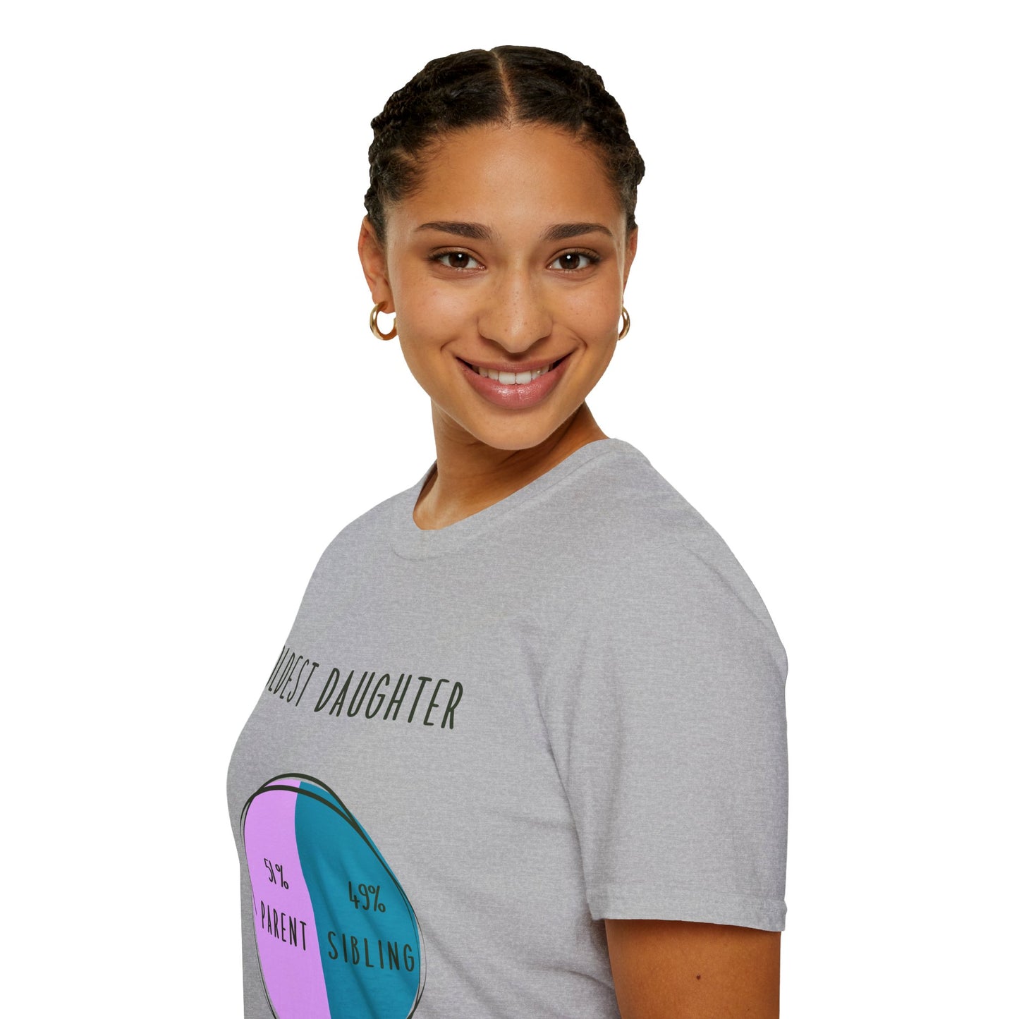 Oldest Daughter Humor T-Shirt, Funny Parent Sibling Tee, Gift for Birthdays, Family Reunion Shirt, Casual Wear