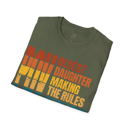 Sunset Logo Oldest Daughter Rules T-Shirt