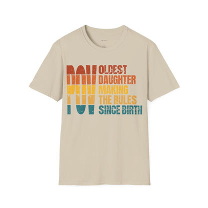 Sunset Logo Oldest Daughter Rules T-Shirt