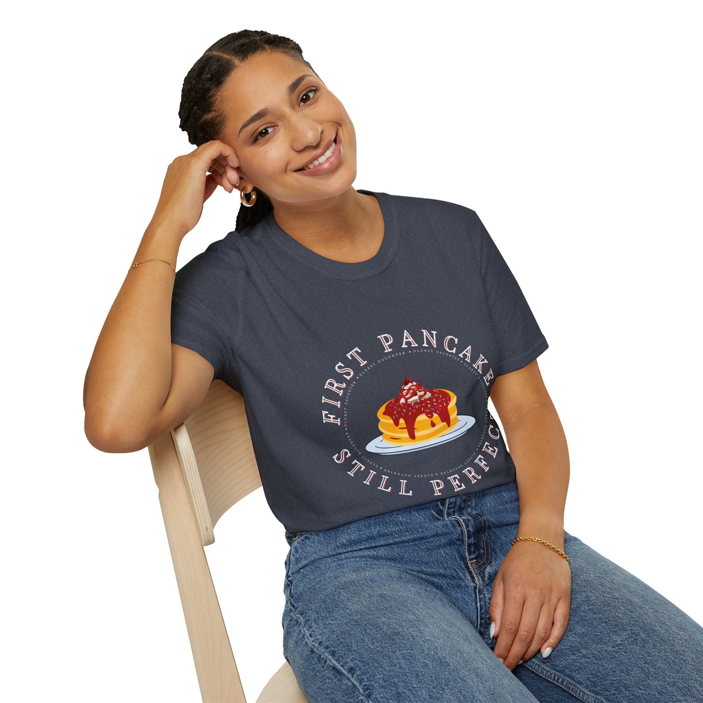 Oldest Daughter  Pancake T-Shirt - Perfect for Breakfast Lovers, Gift for Foodies, Casual Wear, Brunch Days, Kitchen Humor, Birthdaygifts