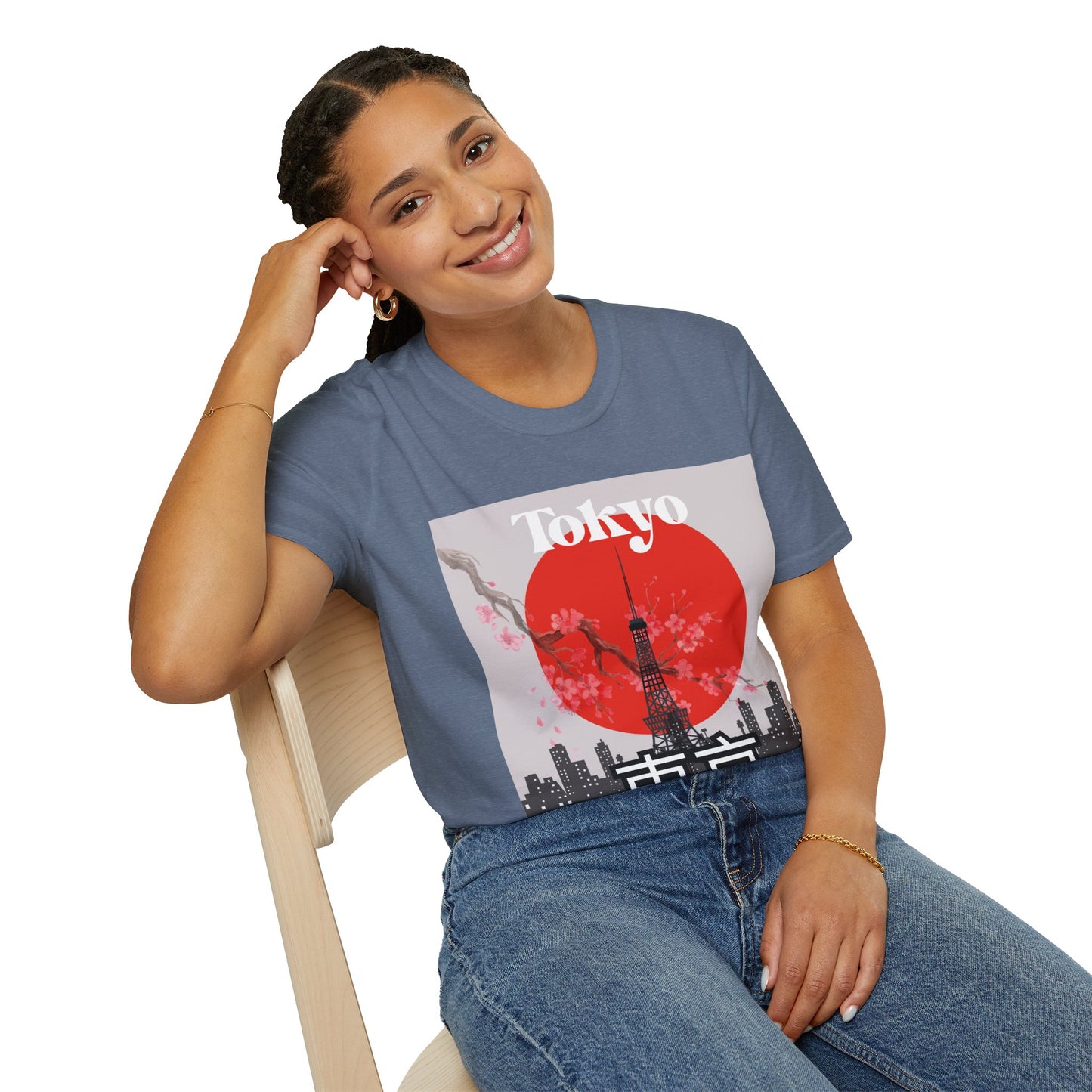 Tokyo-Inspired Unisex Softstyle T-Shirt, Vintage Japanese Tee, Travel Souvenir Shirt, Gifts for Japan Lovers, Urban Streetwear
