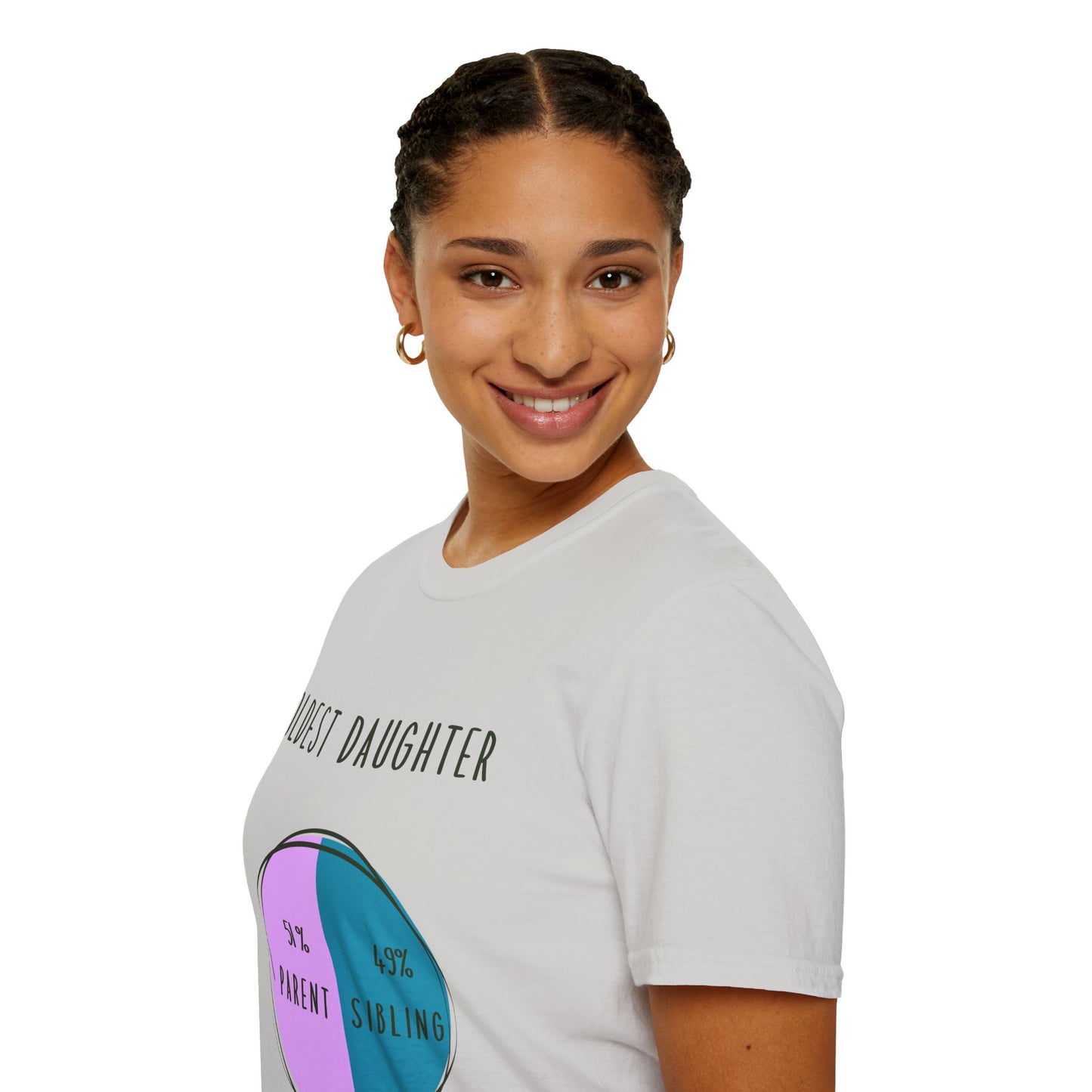 Oldest Daughter Humor T-Shirt, Funny Parent Sibling Tee, Gift for Birthdays, Family Reunion Shirt, Casual Wear