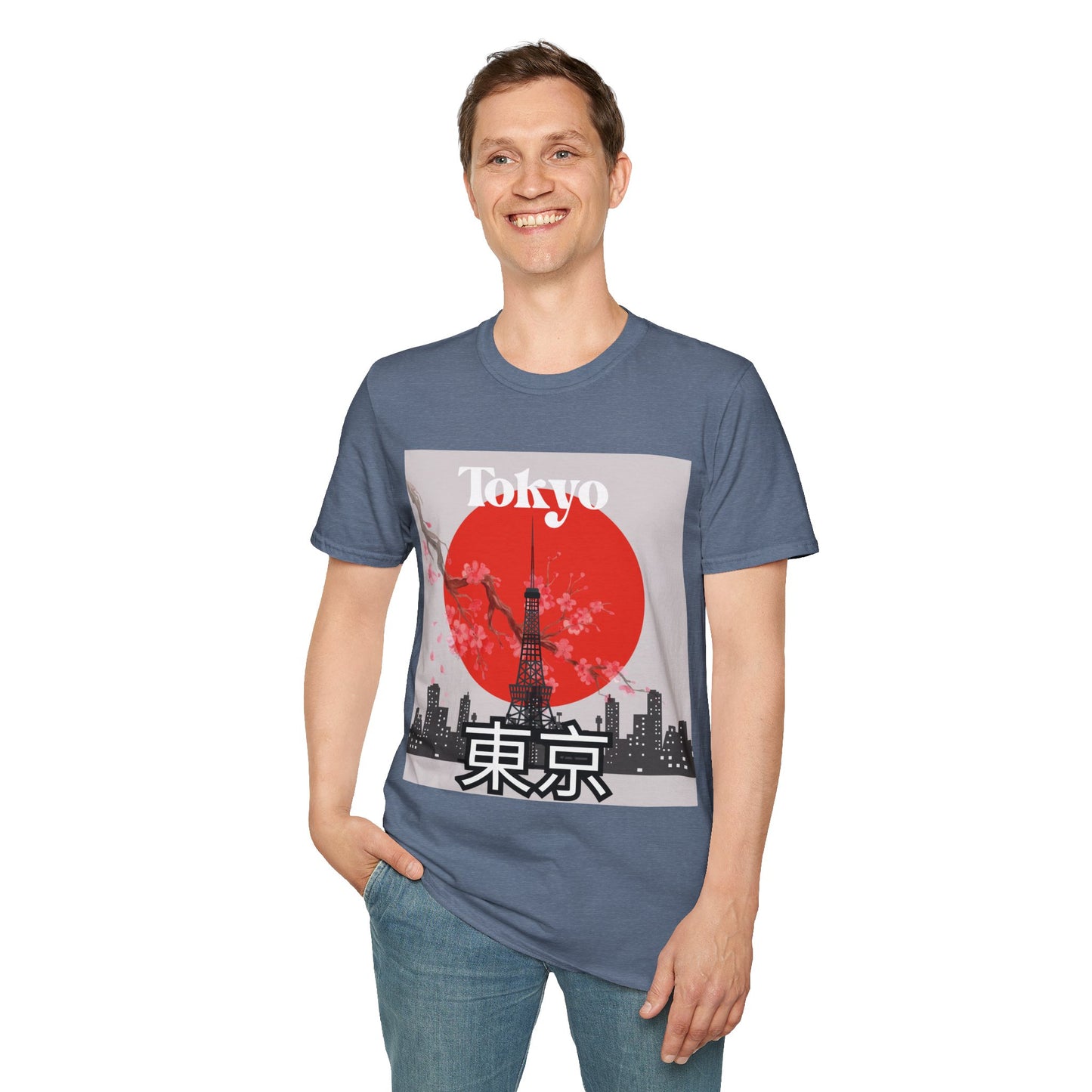 Tokyo-Inspired Unisex Softstyle T-Shirt, Vintage Japanese Tee, Travel Souvenir Shirt, Gifts for Japan Lovers, Urban Streetwear