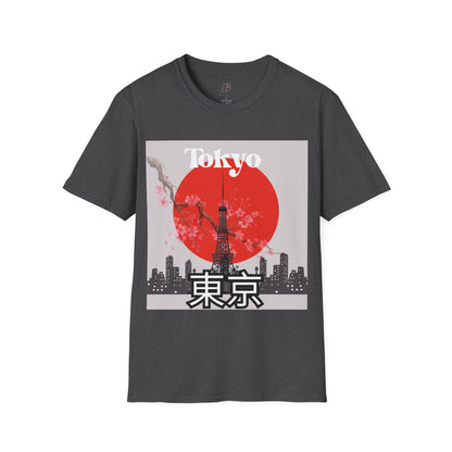 Tokyo-Inspired Unisex Softstyle T-Shirt, Vintage Japanese Tee, Travel Souvenir Shirt, Gifts for Japan Lovers, Urban Streetwear