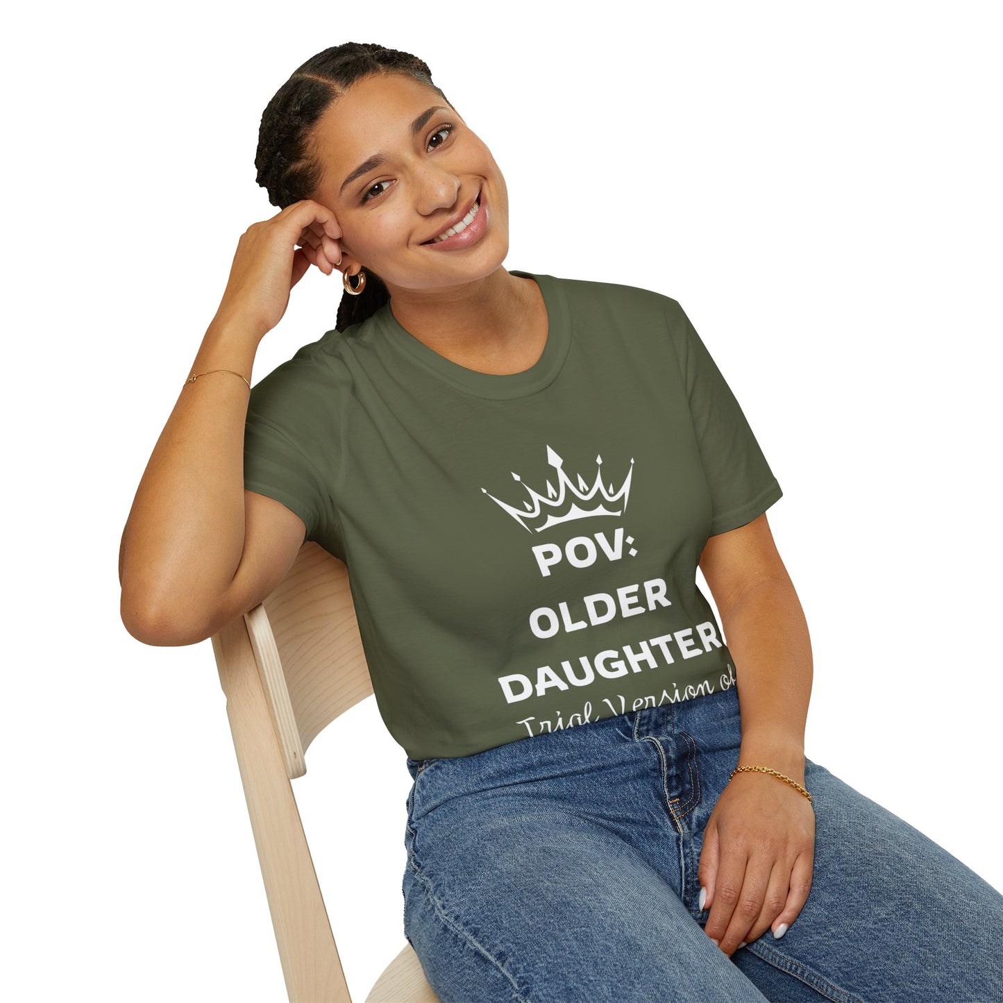 POV: Older Daughter Unisex T-Shirt | Funny Parenting Gift, Family Tee, Casual Wear, Unique Gift Idea
