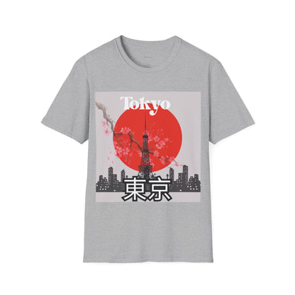 Tokyo-Inspired Unisex Softstyle T-Shirt, Vintage Japanese Tee, Travel Souvenir Shirt, Gifts for Japan Lovers, Urban Streetwear
