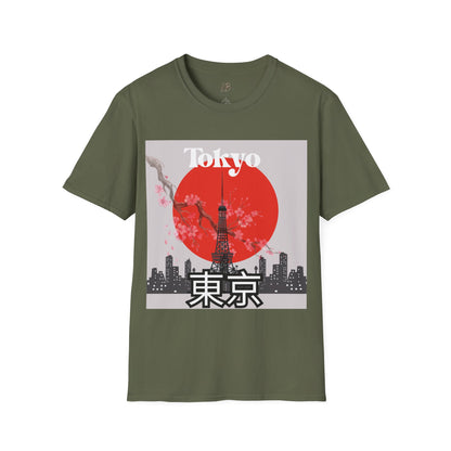 Tokyo-Inspired Unisex Softstyle T-Shirt, Vintage Japanese Tee, Travel Souvenir Shirt, Gifts for Japan Lovers, Urban Streetwear