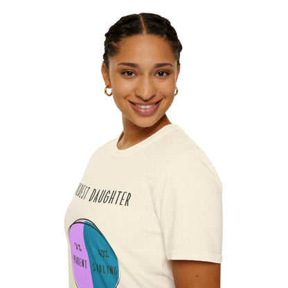 Oldest Daughter Humor T-Shirt, Funny Parent Sibling Tee, Gift for Birthdays, Family Reunion Shirt, Casual Wear