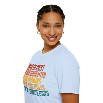 Sunset Logo Oldest Daughter Rules T-Shirt