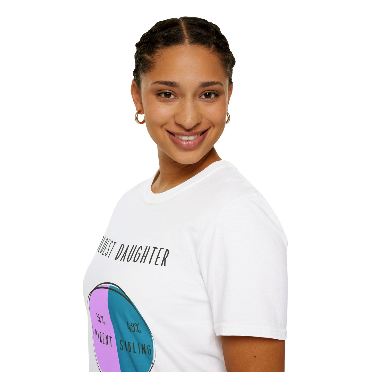 Oldest Daughter Humor T-Shirt, Funny Parent Sibling Tee, Gift for Birthdays, Family Reunion Shirt, Casual Wear