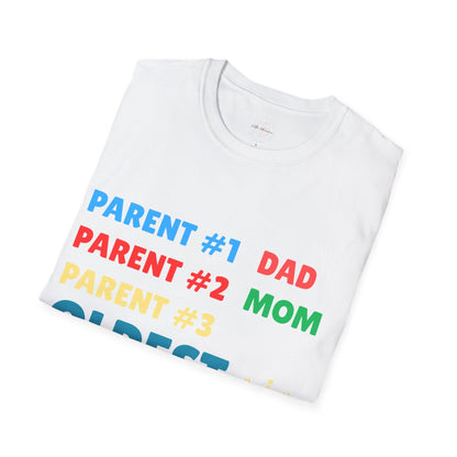 Family Role Unisex T-Shirt, Parent Shirt, Oldest Daughter Tee, Fun Family Gift, Casual Wear for Holidays, Matching Family Outfits