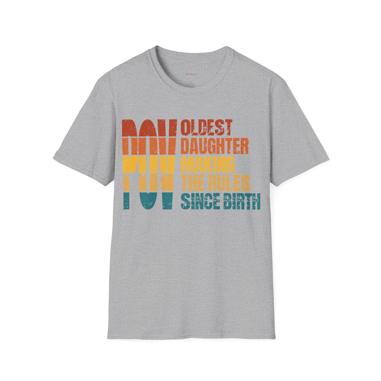 Sunset Logo Oldest Daughter Rules T-Shirt