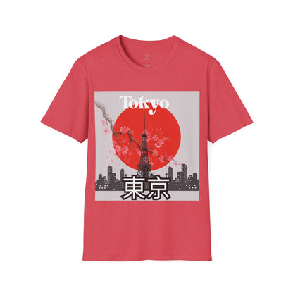 Tokyo-Inspired Unisex Softstyle T-Shirt, Vintage Japanese Tee, Travel Souvenir Shirt, Gifts for Japan Lovers, Urban Streetwear