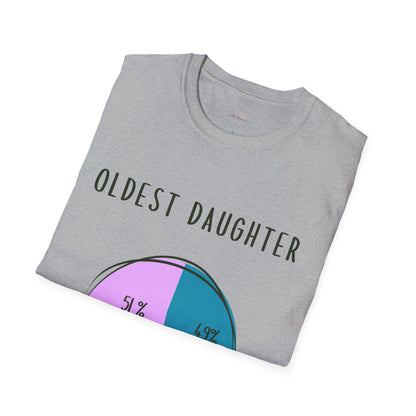 Oldest Daughter Humor T-Shirt, Funny Parent Sibling Tee, Gift for Birthdays, Family Reunion Shirt, Casual Wear