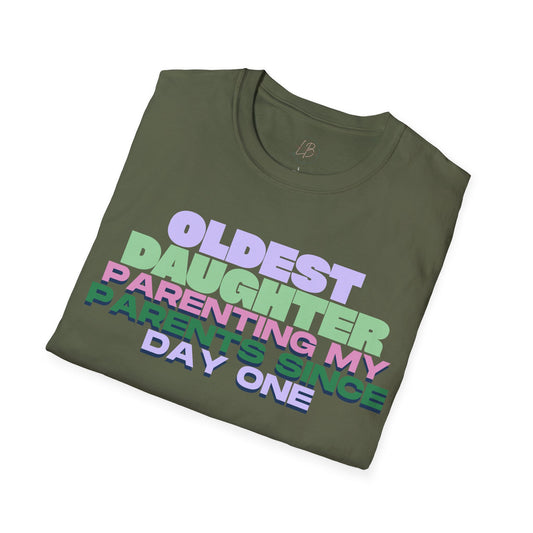 Oldest Daughter Parenting T-Shirt, Funny Family Shirt, Gift for Daughters, Cute Parent T-Shirt, Women's Humor Tee