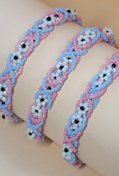 🌼 Colorful Floral Beaded Bracelet🌼