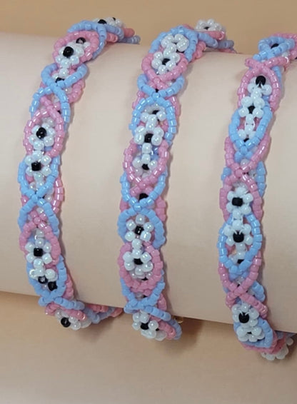 🌼 Colorful Floral Beaded Bracelet🌼